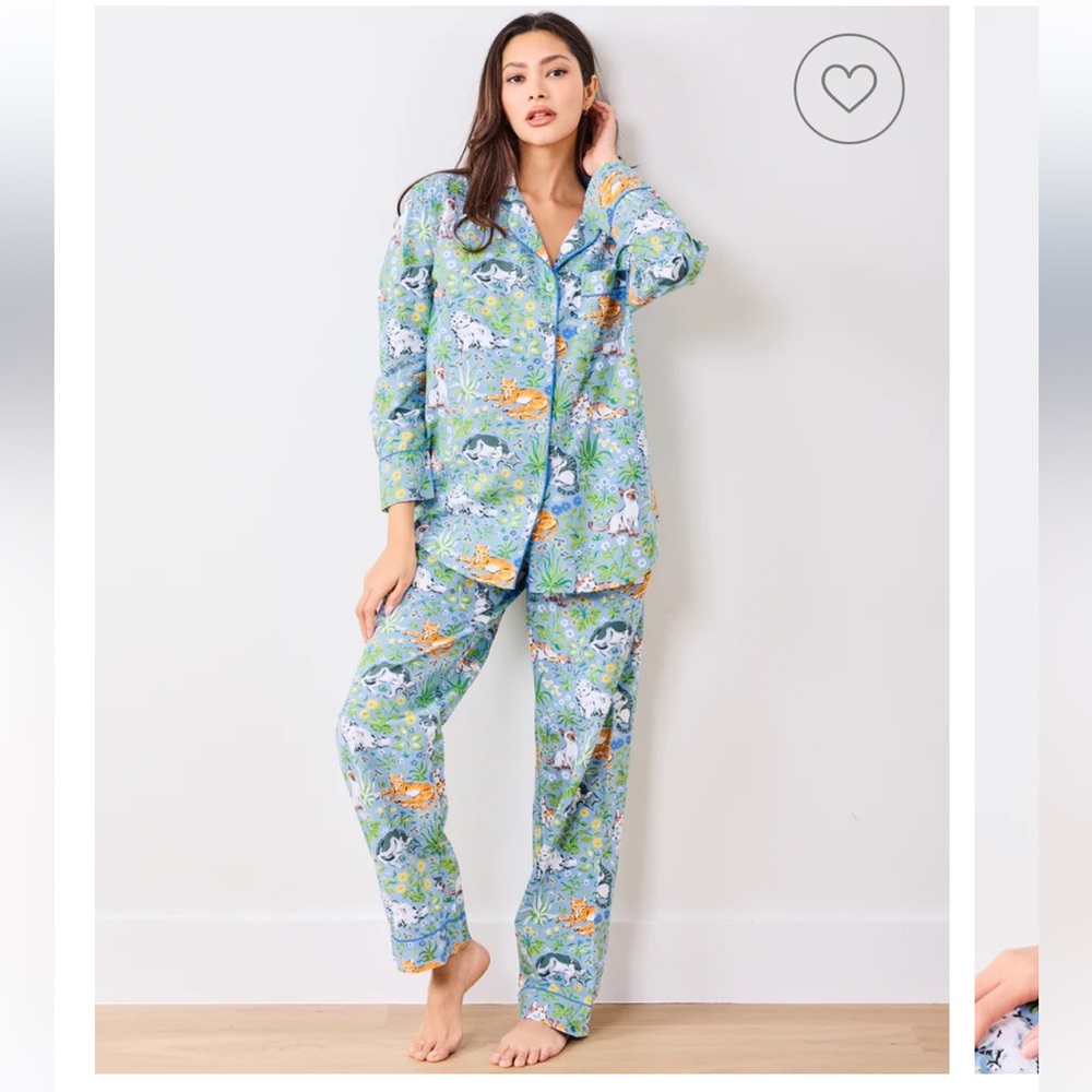 NWT Printfresh Long PJ set in Must Love Cats
